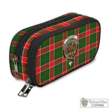 Pollock Modern Tartan Pen and Pencil Case with Family Crest