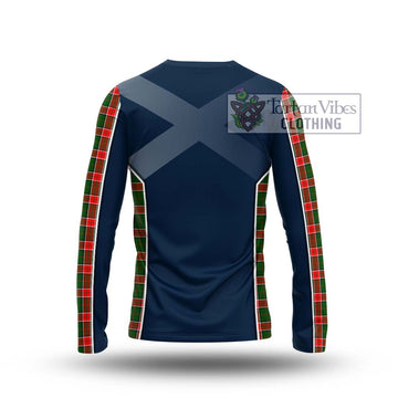 Pollock Tartan Long Sleeve T-Shirt with Family Crest and Lion Rampant Vibes Sport Style