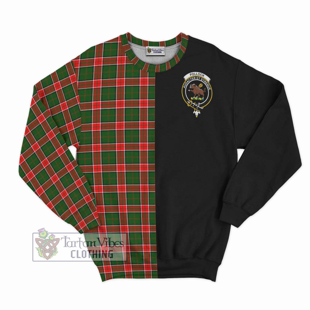 Tartan Vibes Clothing Pollock Modern Tartan Sweatshirt with Family Crest and Half Of Me Style