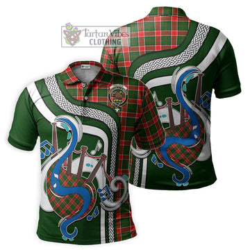 Pollock Tartan Polo Shirt with Epic Bagpipe Style