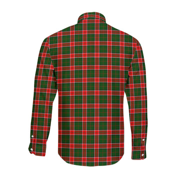 Pollock Tartan Long Sleeve Button Up Shirt with Family Crest