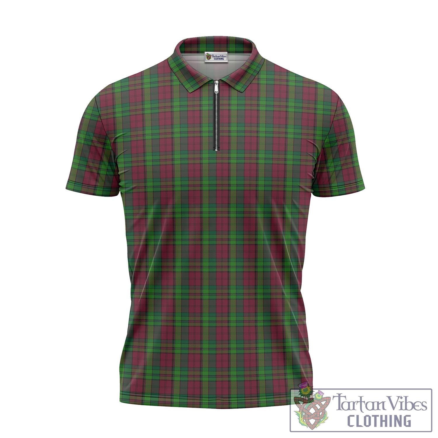 Tartan Vibes Clothing Pope of Wales Tartan Zipper Polo Shirt