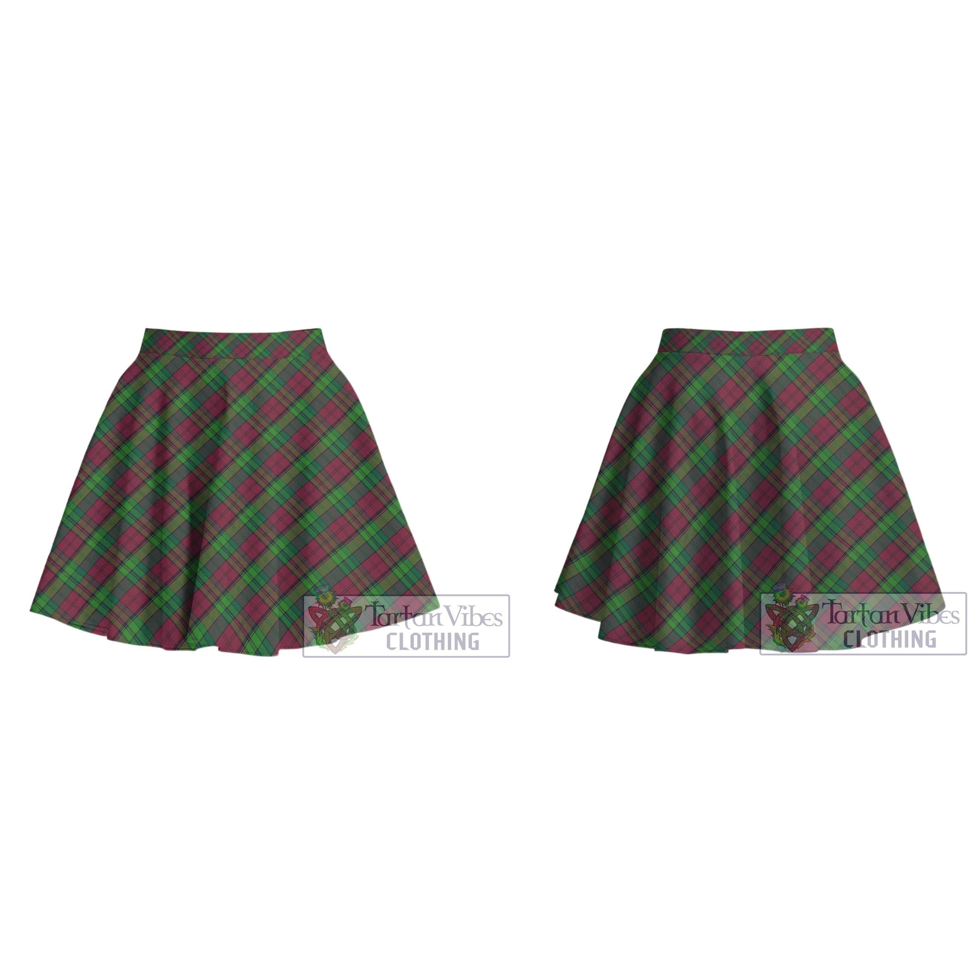 Tartan Vibes Clothing Pope of Wales Tartan Women's Plated Mini Skirt