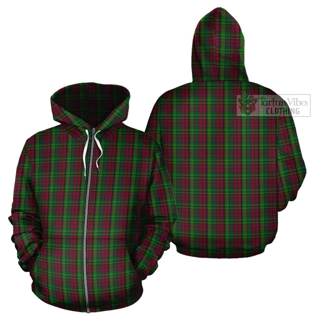 Pope of Wales Tartan Cotton Hoodie Zip Hoodie - Tartan Vibes Clothing