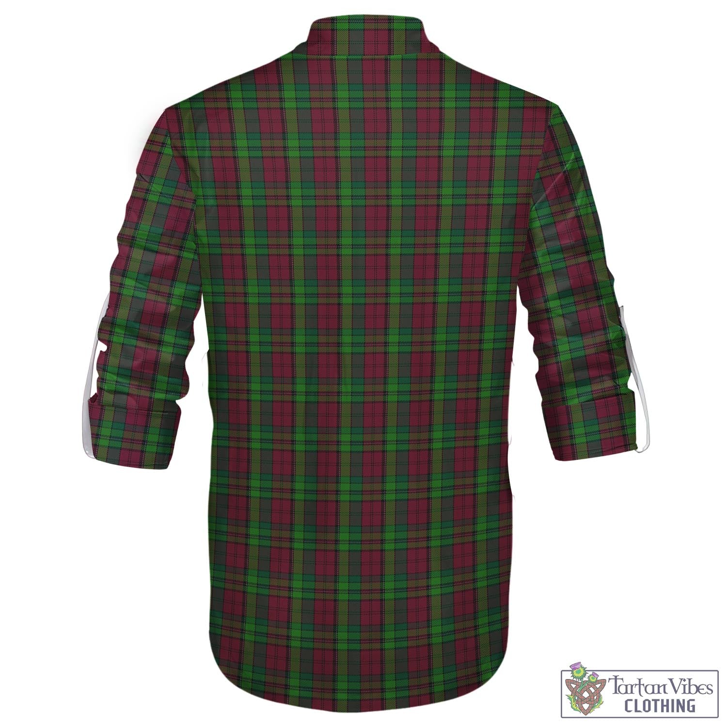 Tartan Vibes Clothing Pope of Wales Tartan Men's Scottish Traditional Jacobite Ghillie Kilt Shirt