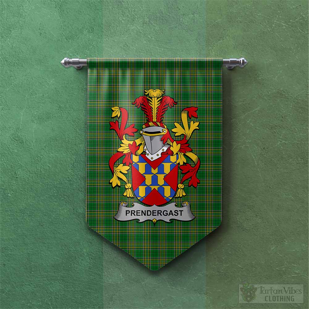 Prendergast Irish Clan Tartan Gonfalon, Tartan Banner with Coat of Arms Chevron - Tartan Vibes Clothing