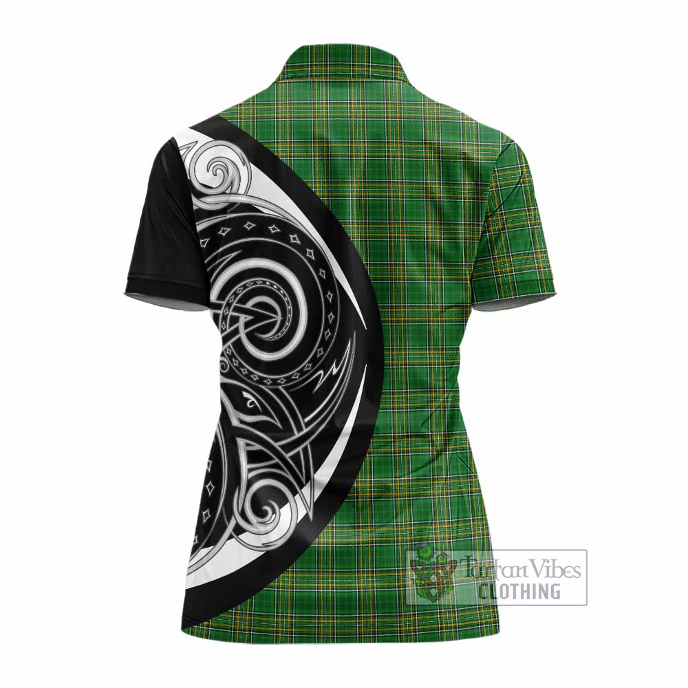 Prendergast Irish Clan Women's Polo Shirt Celtic Circle Style - Tartan Vibes Clothing