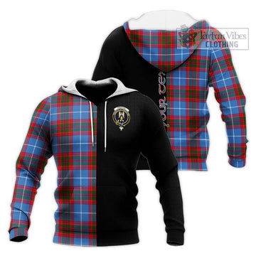 Preston Tartan Knitted Hoodie with Family Crest and Half Of Me Style