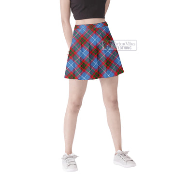 Preston Tartan Women's Plated Mini Skirt Cross Style