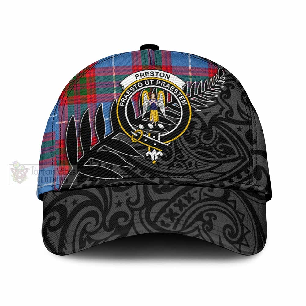 Tartan Vibes Clothing Preston Tartan Classic Cap with New Zealand Silver Fern Half Style