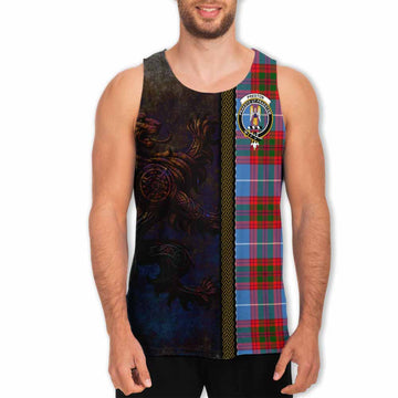 Preston Tartan Family Crest Men's Tank Top Alba Gu Brath Be Brave Lion Ancient Style Men - Tartan Vibes Clothing