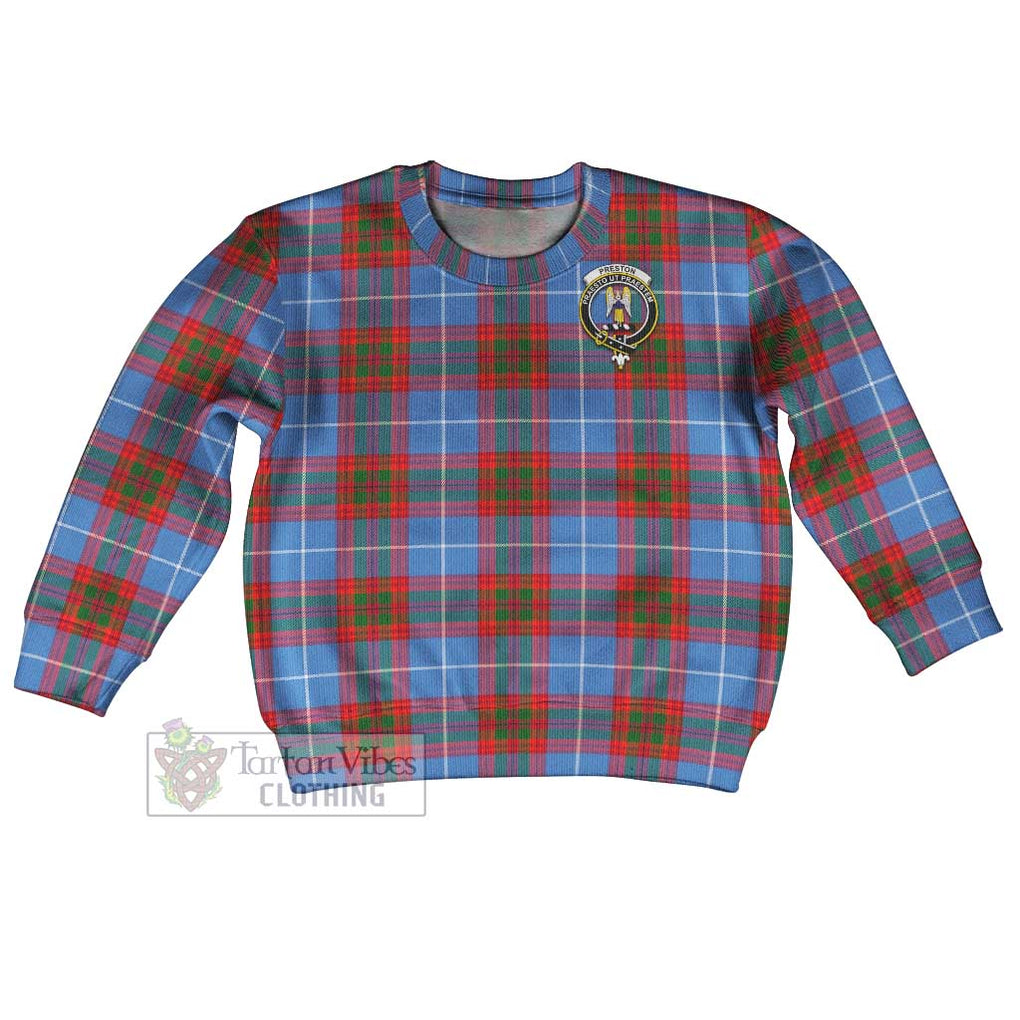 Tartan Vibes Clothing Preston Tartan Kid Ugly Sweater with Family Crest