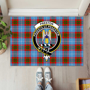 Preston Tartan Door Mat with Family Crest