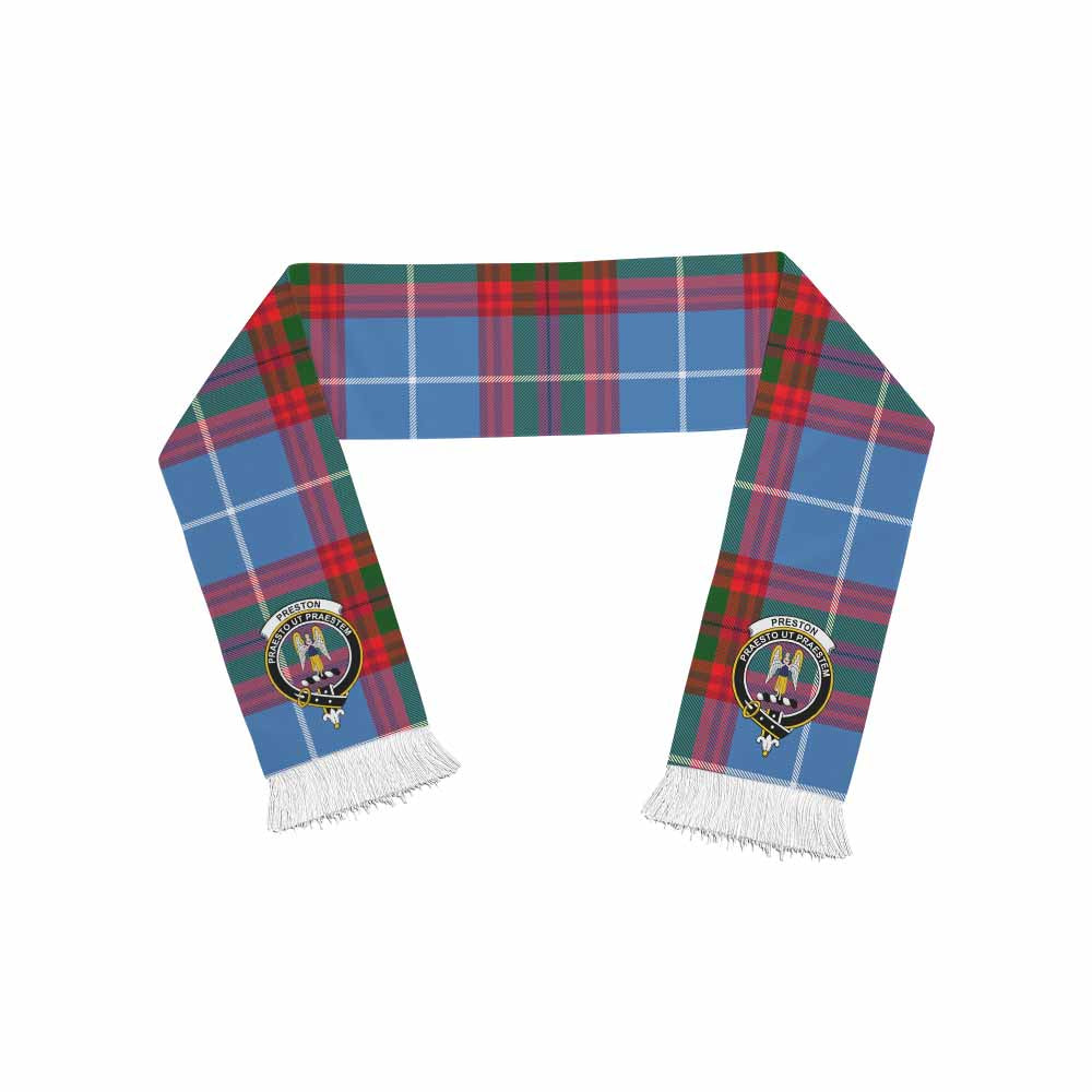 Preston Tartan Ruffneck Scarf with Family Crest One Size 67.7*6.7 inches - Tartan Vibes Clothing