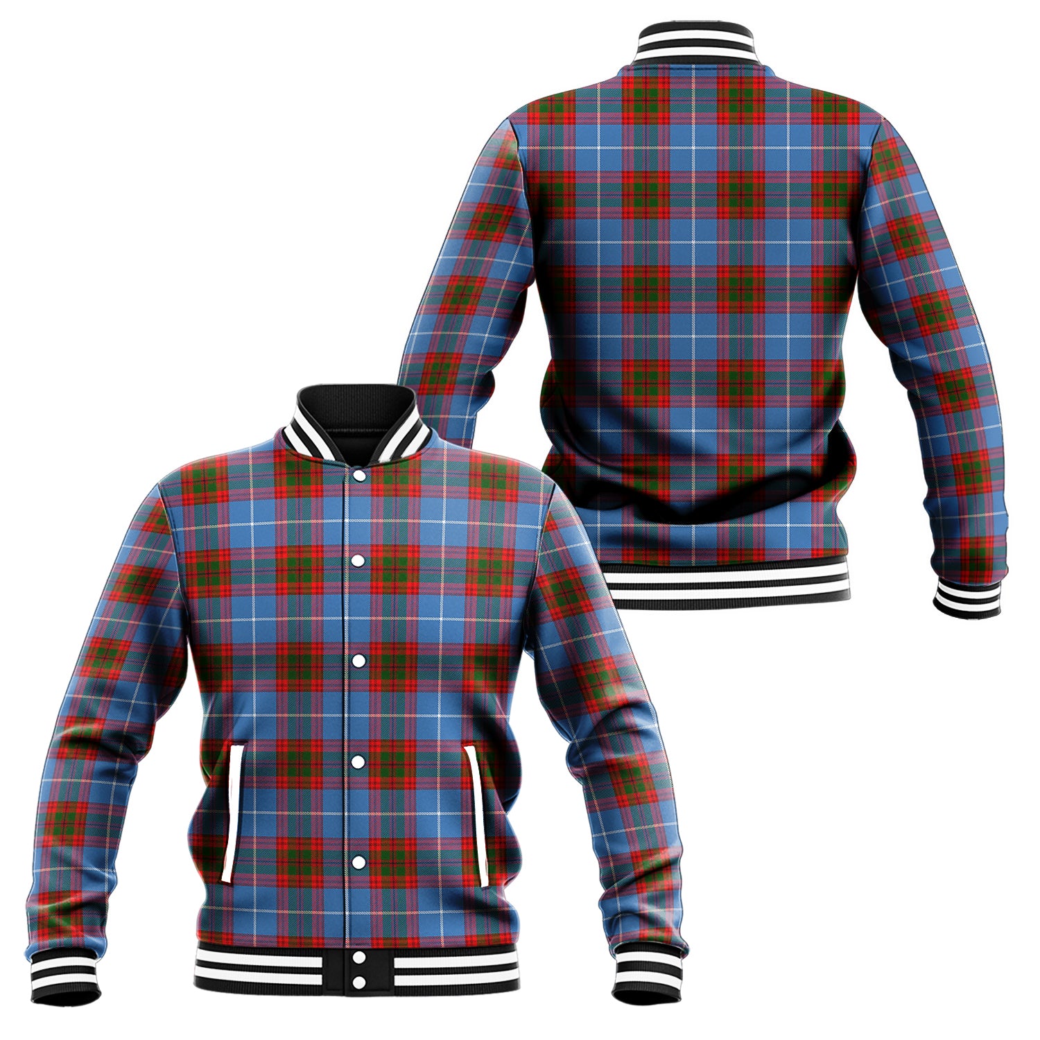 Preston Tartan Baseball Jacket Unisex - Tartan Vibes Clothing