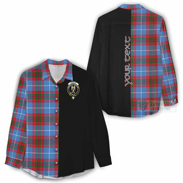 Preston Tartan Women's Casual Shirt with Family Crest and Half Of Me Style