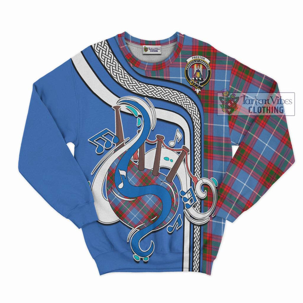 Tartan Vibes Clothing Preston Tartan Sweatshirt with Epic Bagpipe Style