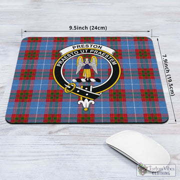 Preston Tartan Mouse Pad with Family Crest