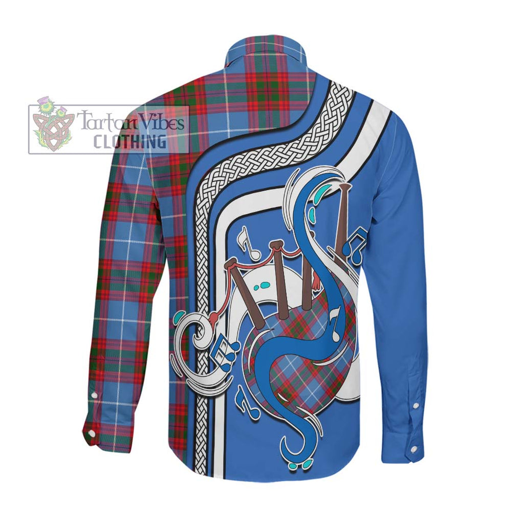 Preston Tartan Long Sleeve Button Shirt with Epic Bagpipe Style Men's Shirt - Tartanvibesclothing Shop