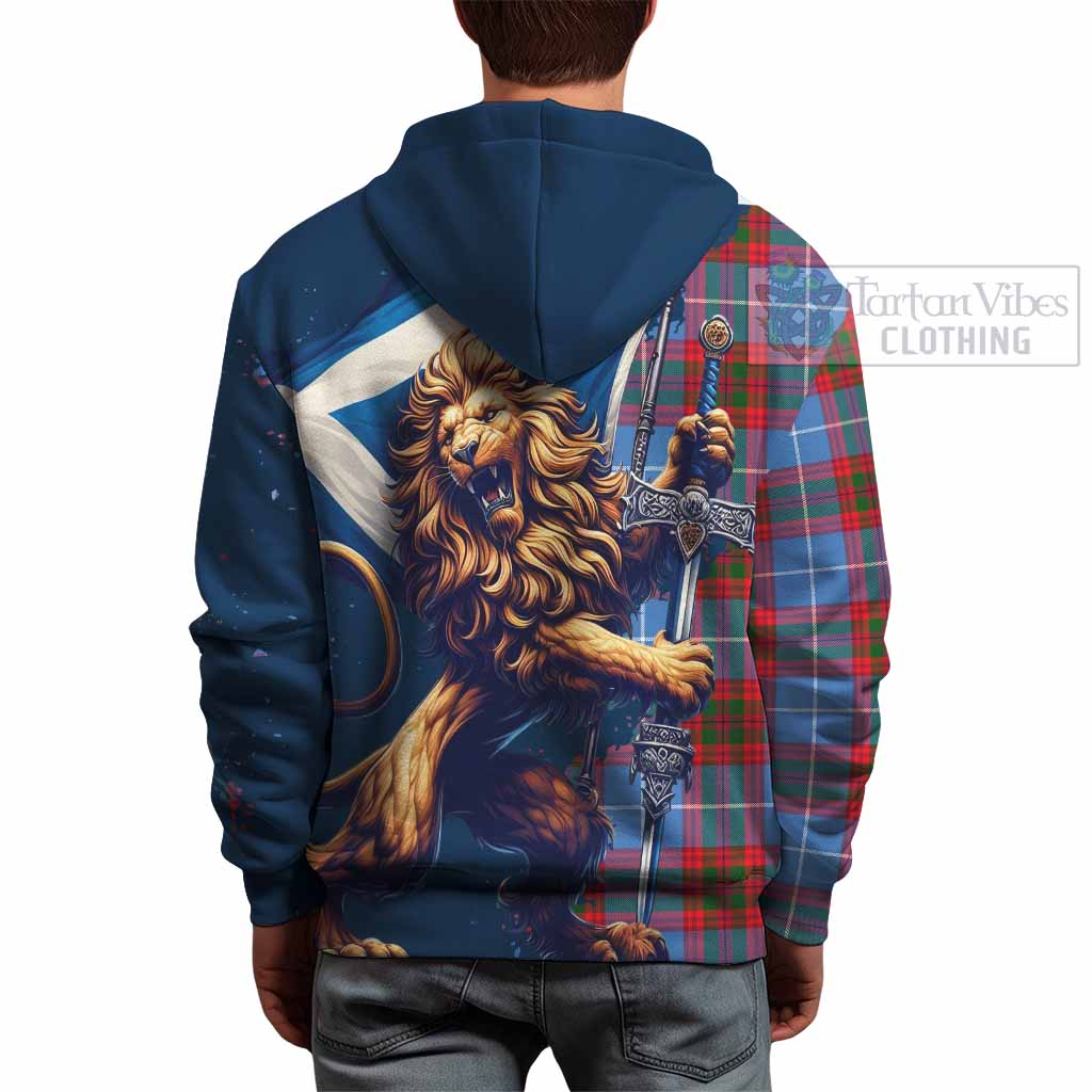 Tartan Vibes Clothing Preston Tartan Family Crest Hoodie with Scottish Majestic Lion