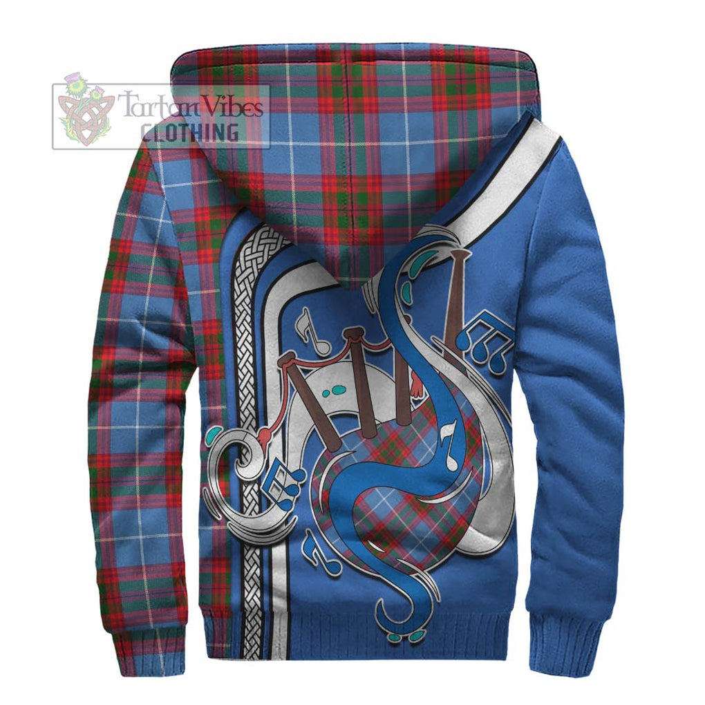 Preston Tartan Sherpa Hoodie with Epic Bagpipe Style - Tartanvibesclothing Shop