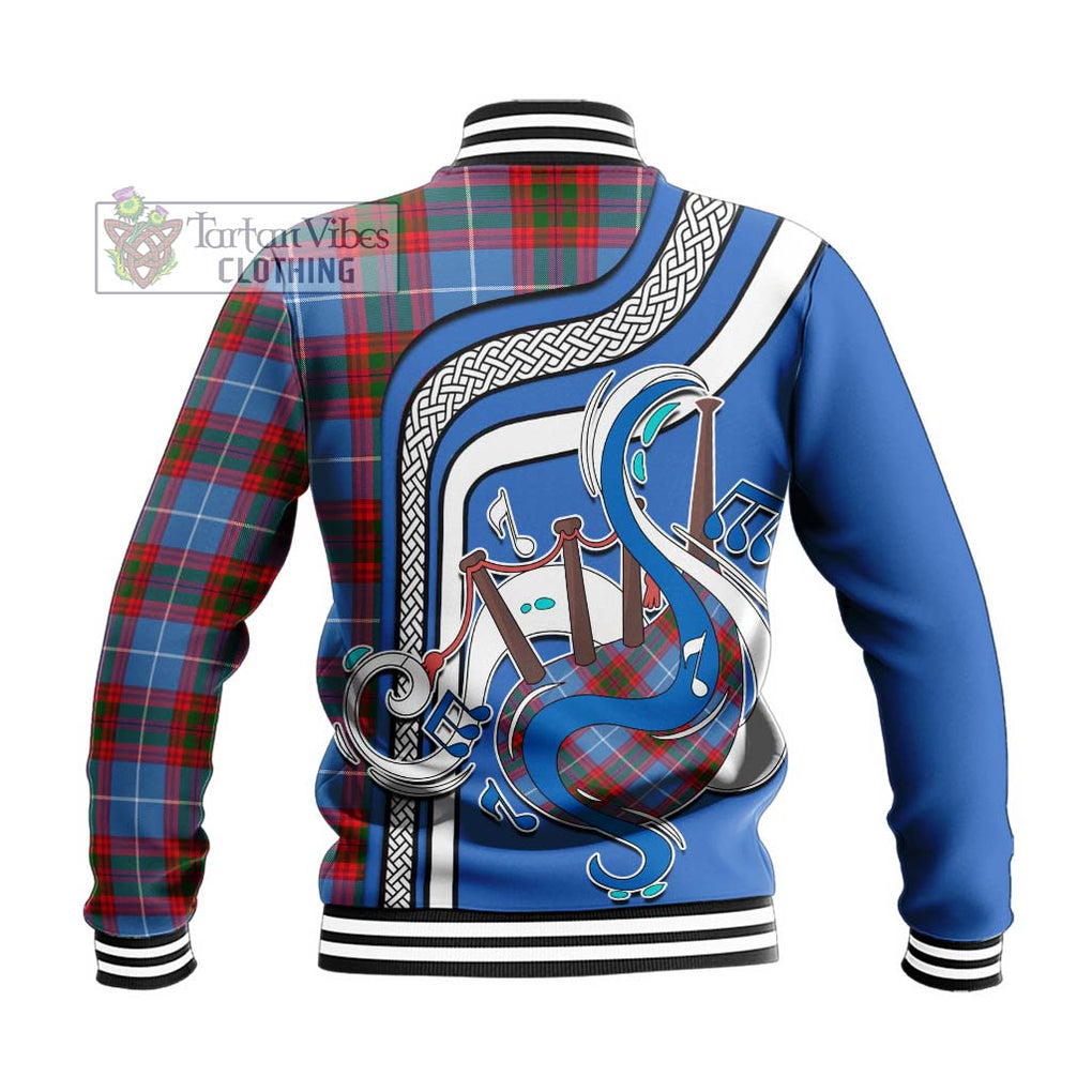 Tartan Vibes Clothing Preston Tartan Baseball Jacket with Epic Bagpipe Style