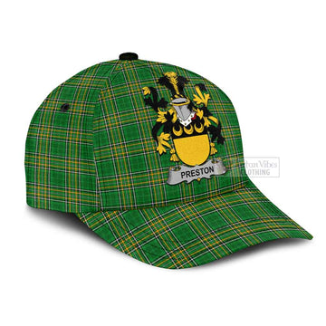 Preston Irish Clan Tartan Classic Cap with Coat of Arms