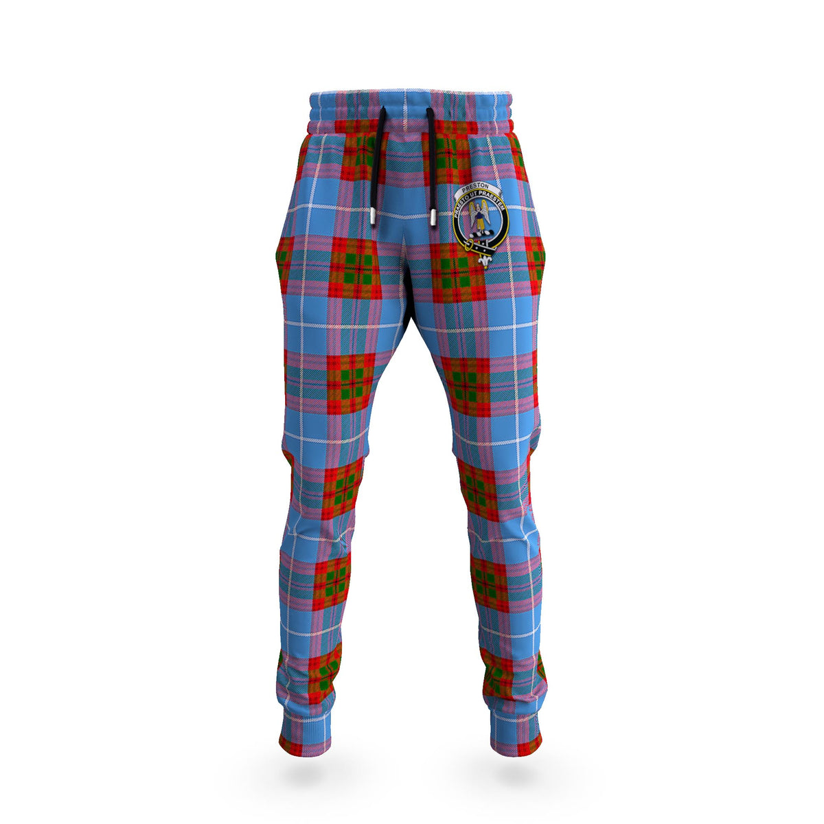 Preston Tartan Joggers Pants with Family Crest 5XL - Tartan Vibes Clothing