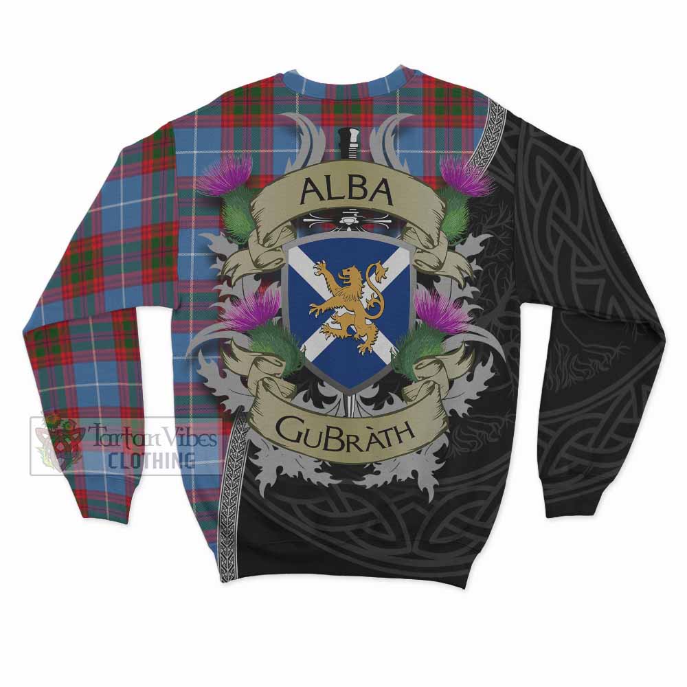 Preston Tartan Family Crest Sweatshirt Lion Rampant Royal Thistle Shield Celtic Inspired - Tartan Vibes Clothing