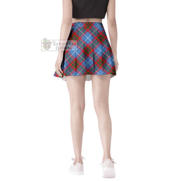 Preston Tartan Women's Plated Mini Skirt Cross Style