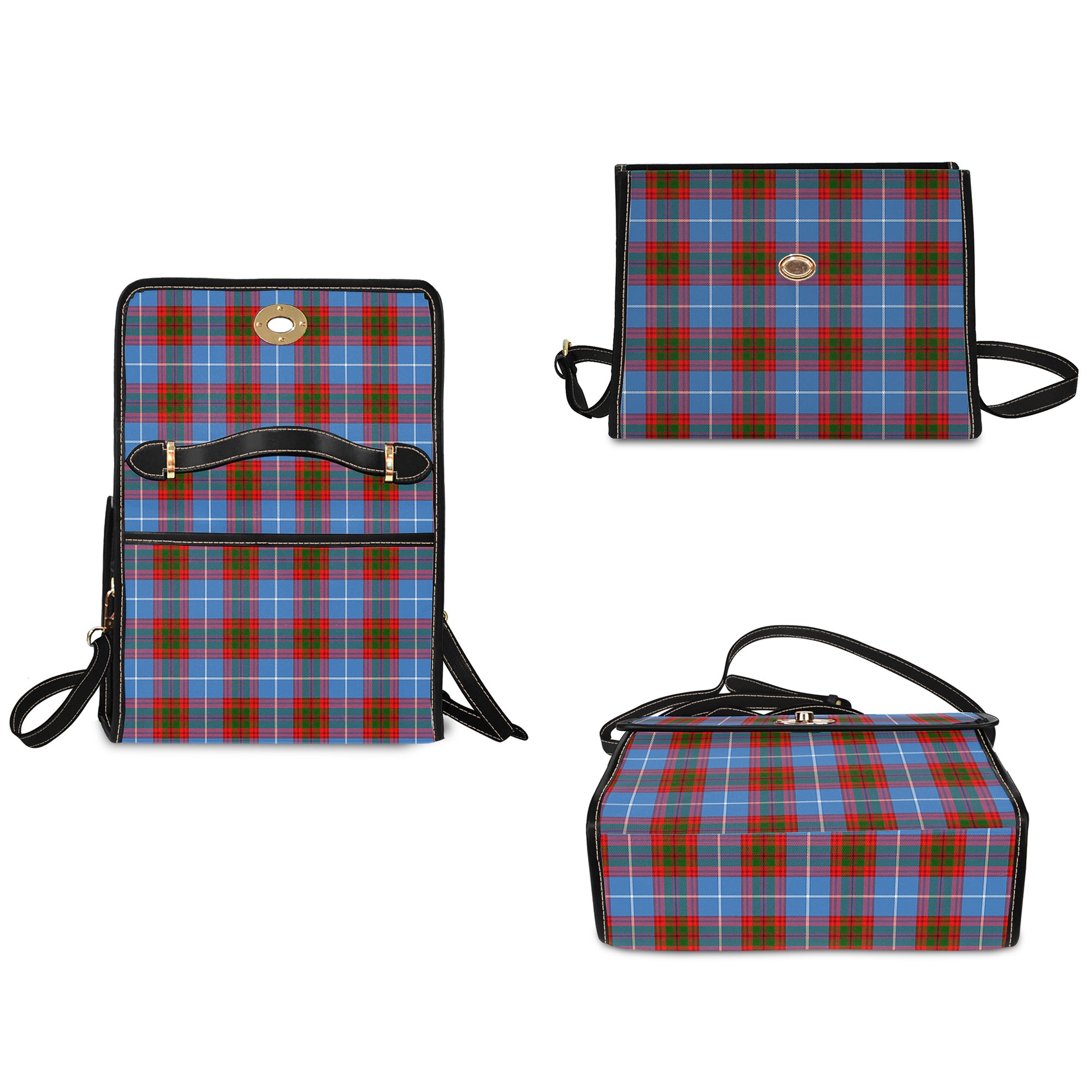 preston-tartan-leather-strap-waterproof-canvas-bag