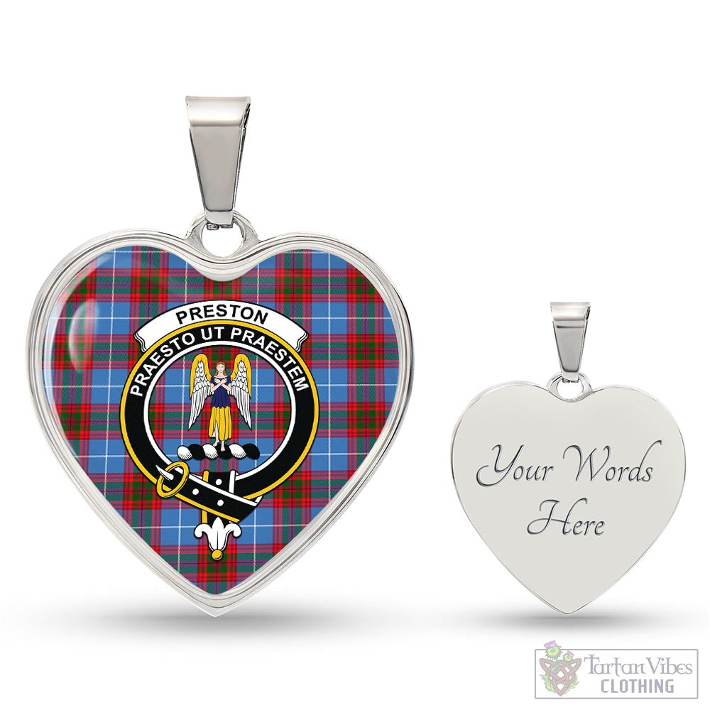 Tartan Vibes Clothing Preston Tartan Heart Necklace with Family Crest