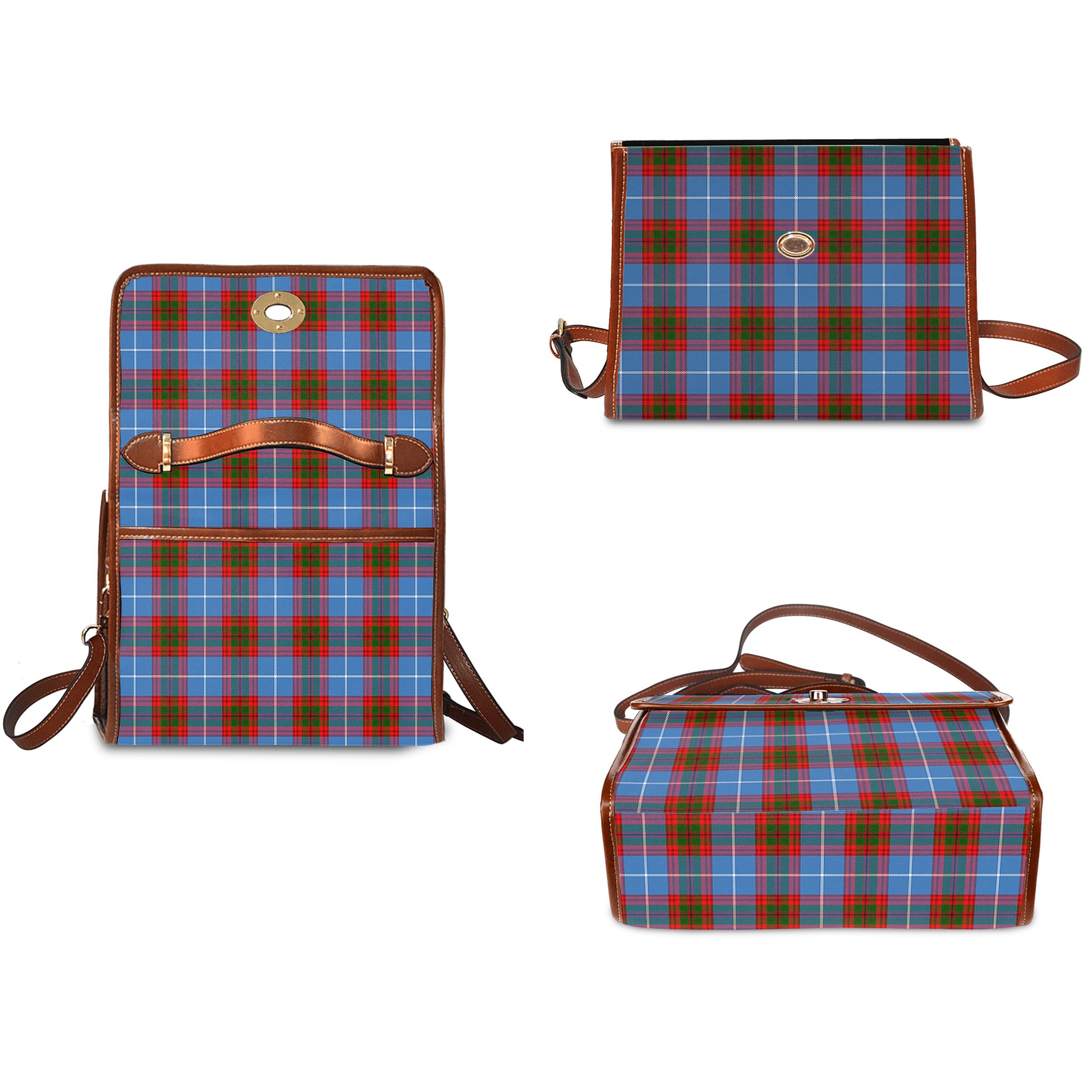 preston-tartan-leather-strap-waterproof-canvas-bag