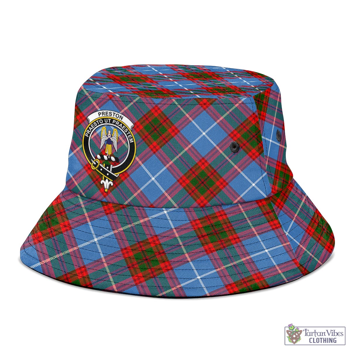 Tartan Vibes Clothing Preston Tartan Bucket Hat with Family Crest