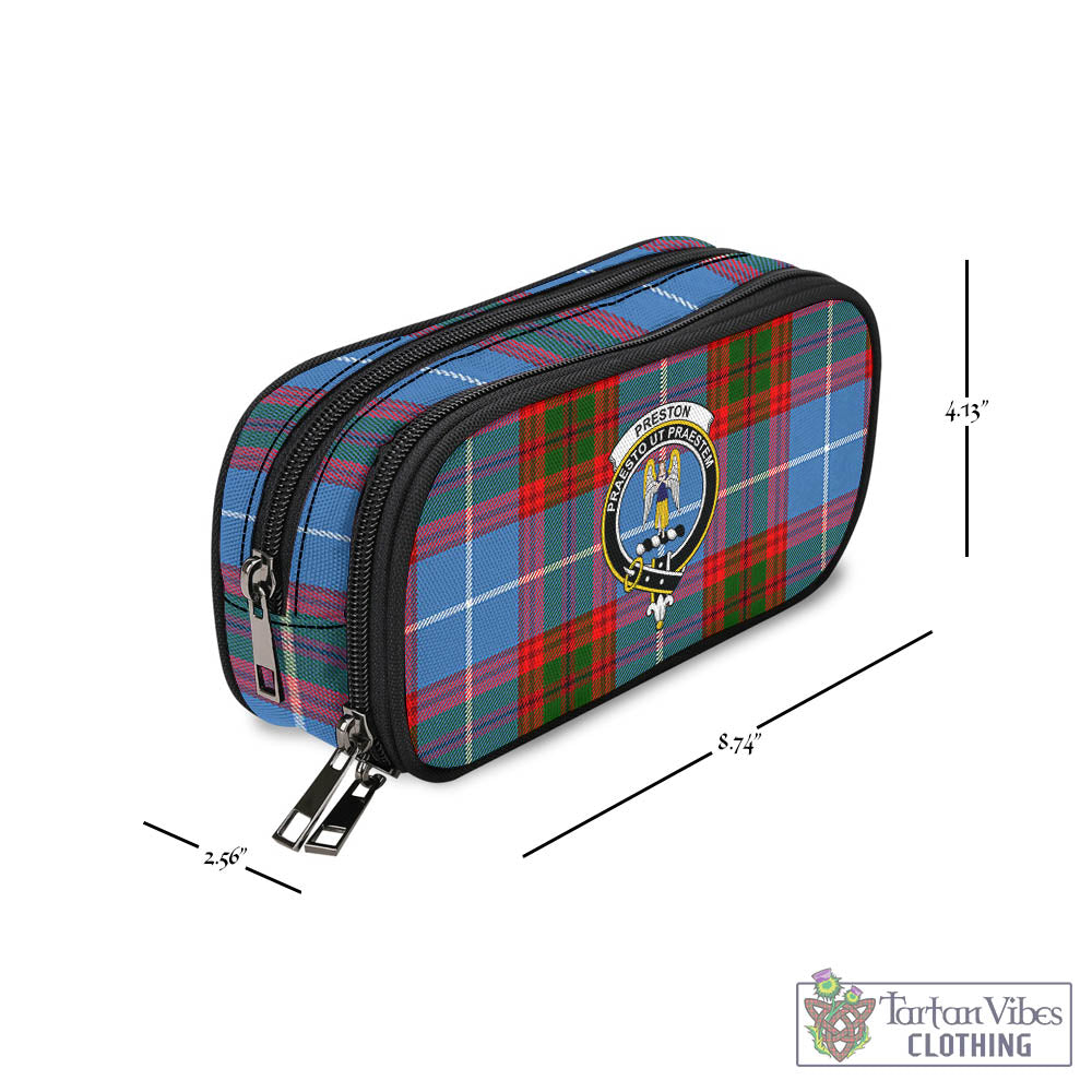 Preston Tartan Pen and Pencil Case with Family Crest - Tartan Vibes Clothing
