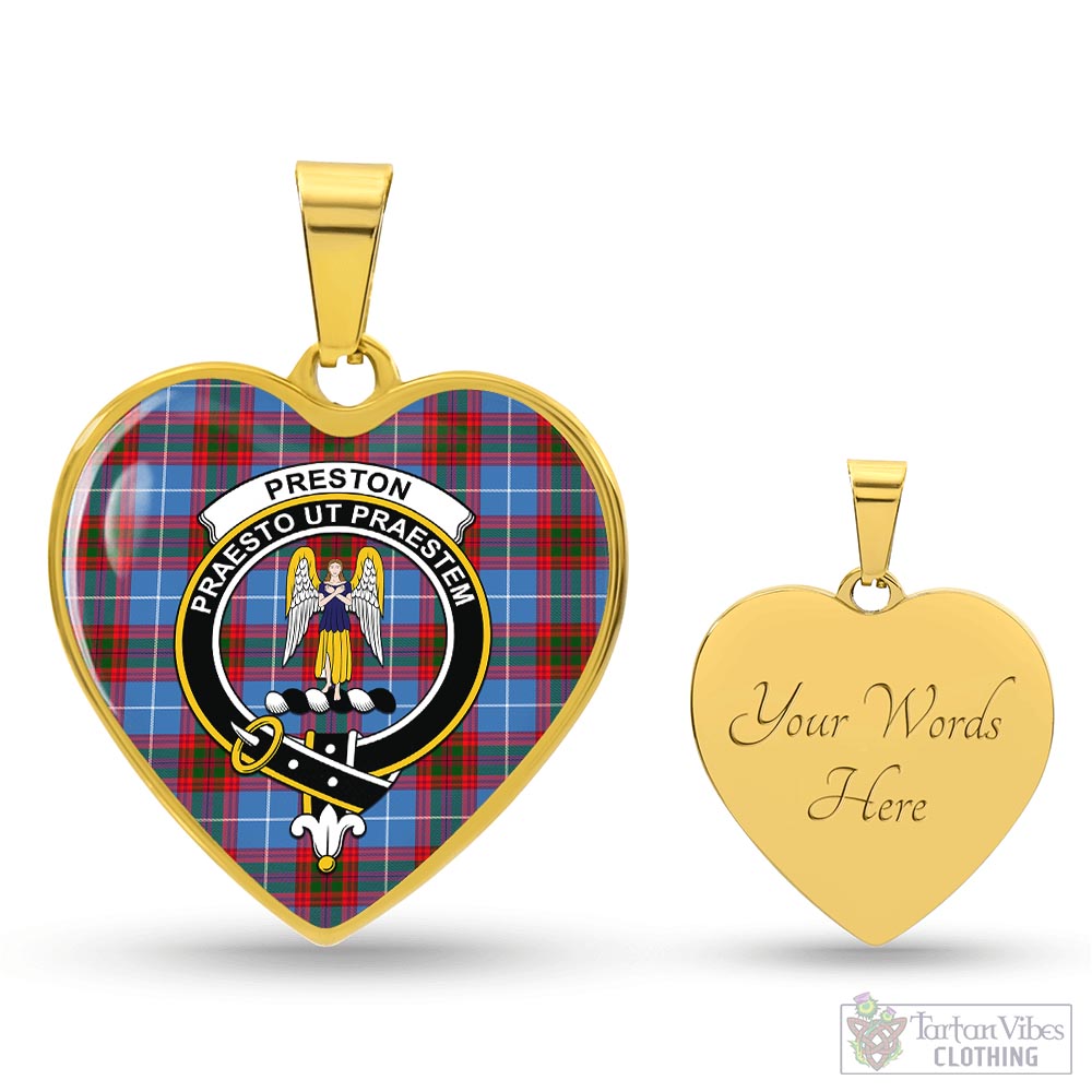 Tartan Vibes Clothing Preston Tartan Heart Necklace with Family Crest