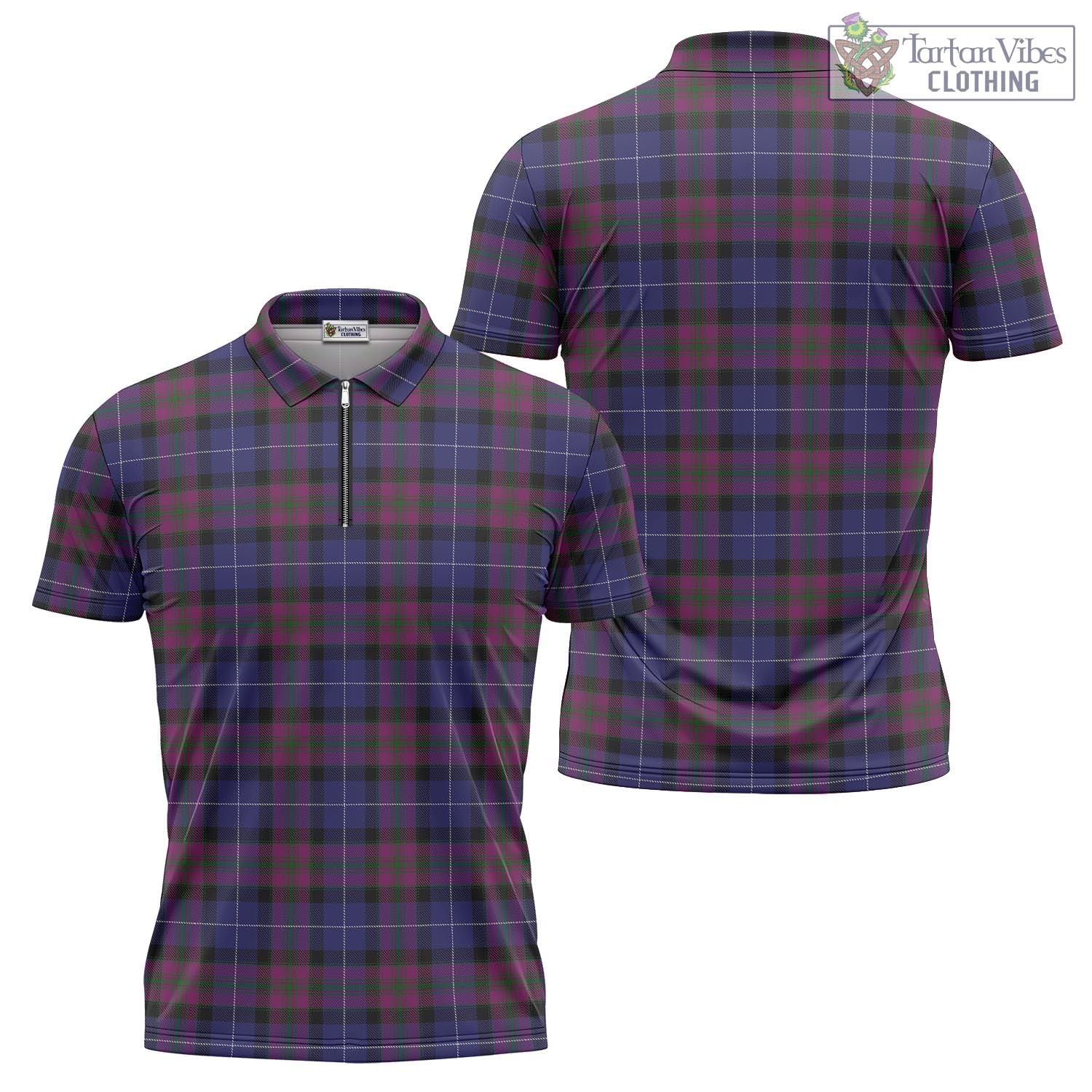 Tartan Vibes Clothing Pride of Scotland Tartan Zipper Polo Shirt