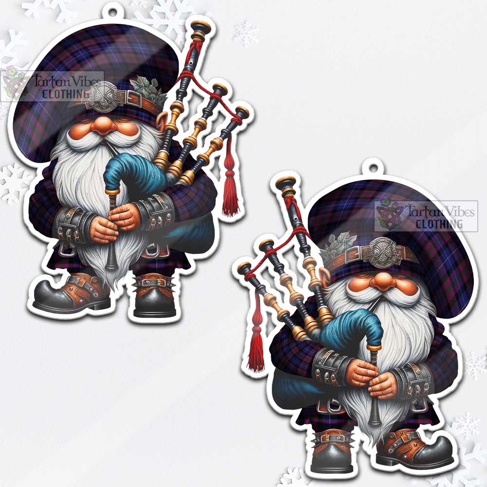 Tartan Vibes Clothing Pride of Scotland Tartan Badpiper Gnome Christmas Ornament