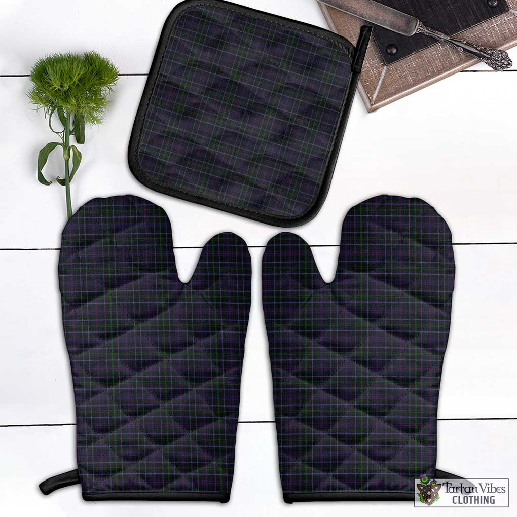 Pride (Wales) Tartan Combo Oven Mitt & Pot-Holder Black - Tartan Vibes Clothing