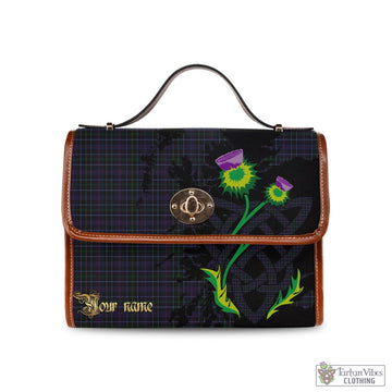 Pride (Wales) Tartan Waterproof Canvas Bag with Scotland Map and Thistle Celtic Accents