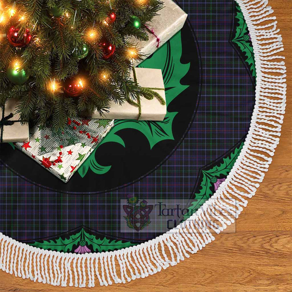 Pride (Wales) Tartan Christmas Tree Skirt Scottish Thistle Style - Tartan Vibes Clothing