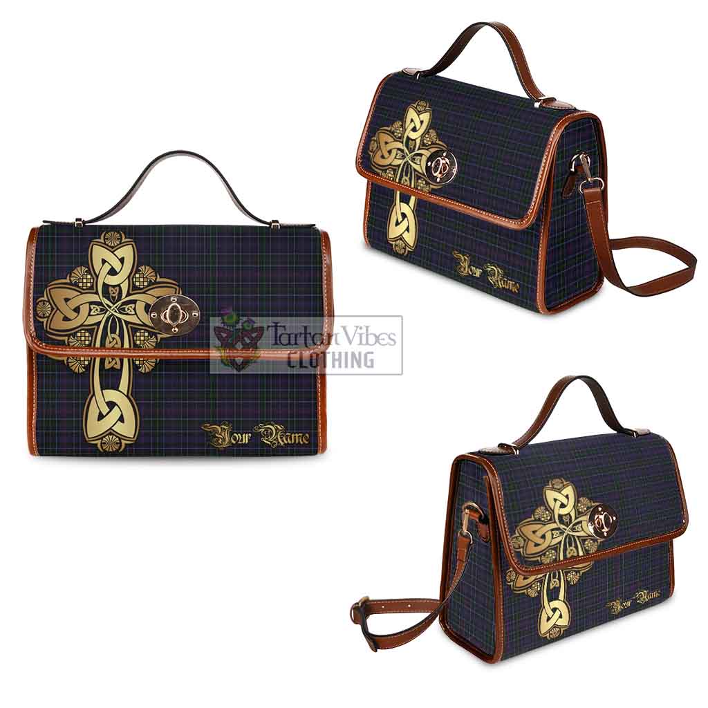 Pride (Wales) Tartan Waterproof Canvas Bag Golden Thistle Celtic Cross Style - Tartan Vibes Clothing