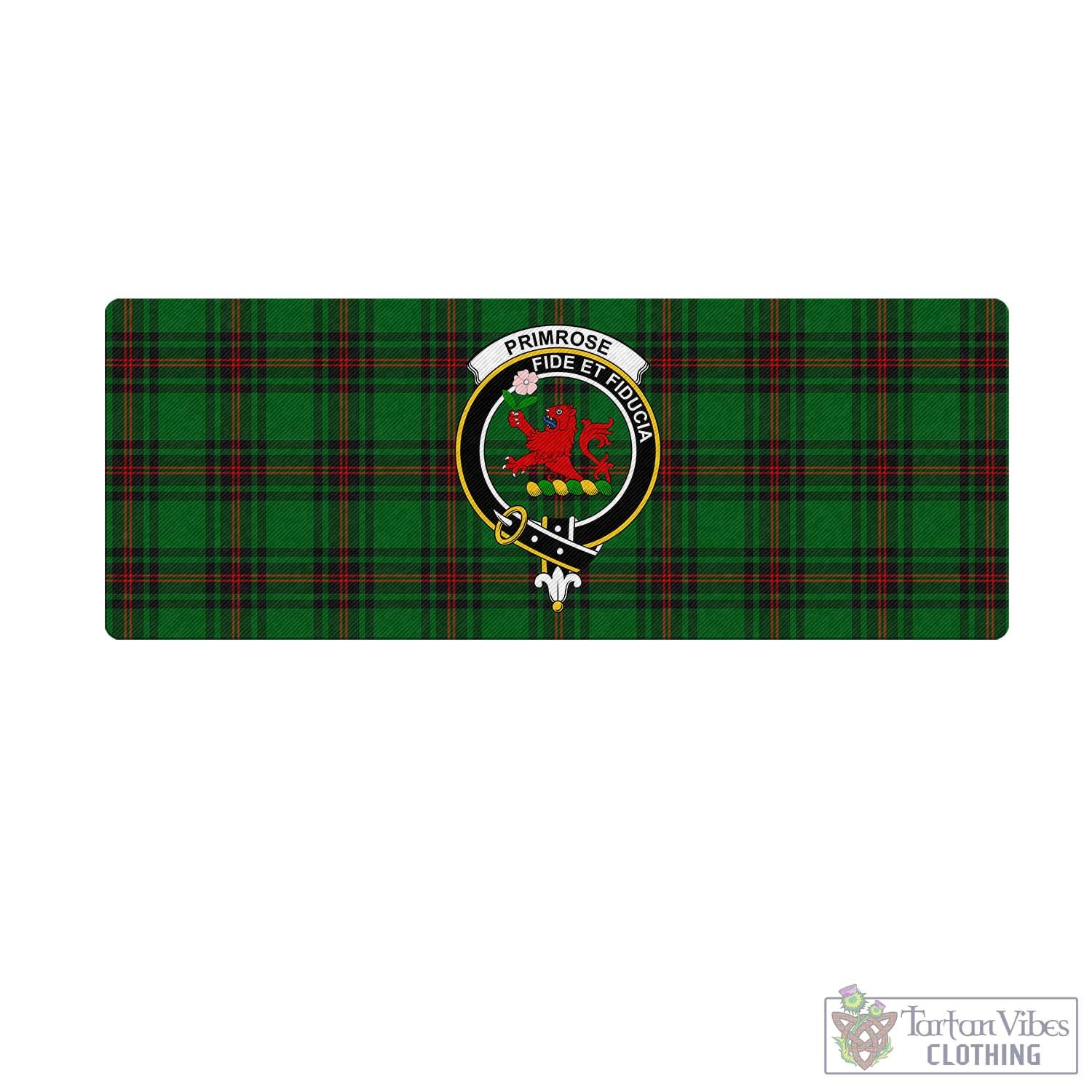 Tartan Vibes Clothing Primrose Tartan Mouse Pad with Family Crest