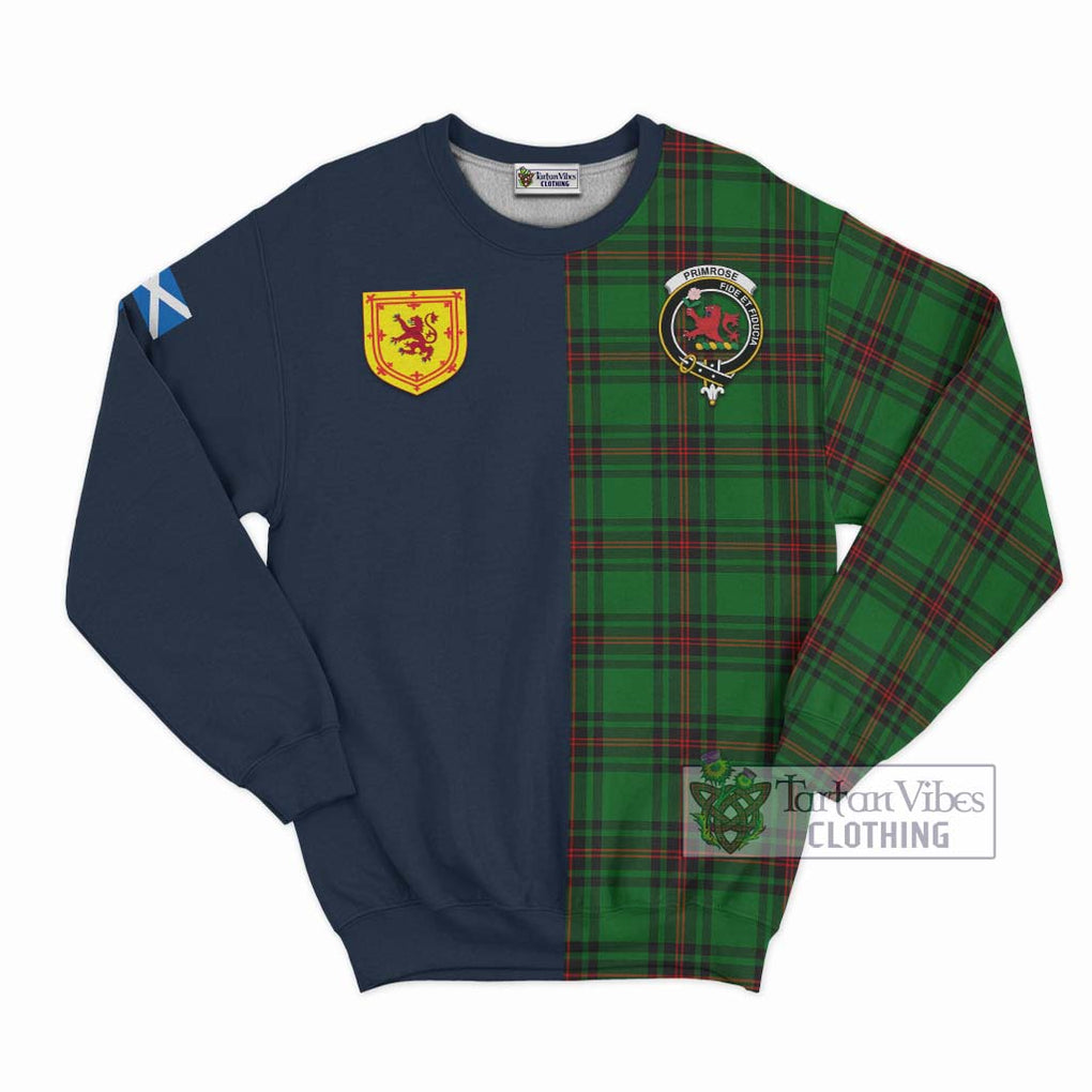 Tartan Vibes Clothing Primrose Tartan Sweatshirt with Scottish Lion Royal Arm Half Style