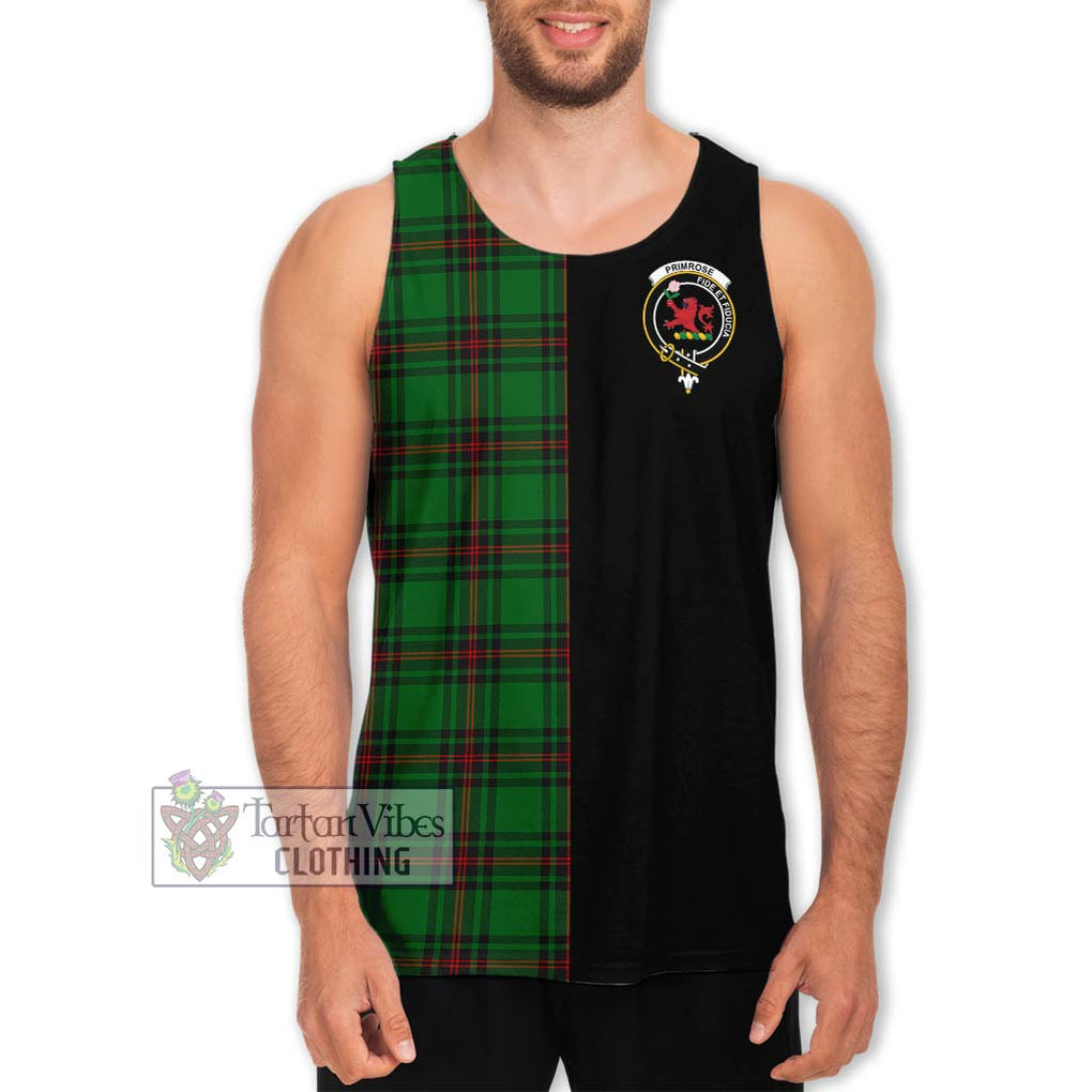 Primrose Tartan Men's Tank Top with Family Crest and Half Of Me Style Men - Tartanvibesclothing Shop