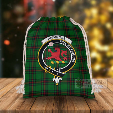 Primrose Tartan Christmas Santa's Bag with Family Crest