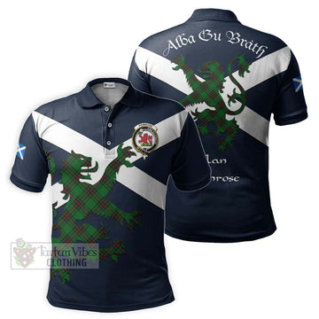 Primrose Tartan Lion Rampant Polo Shirt Proudly Display Your Heritage with Alba Gu Brath and Clan Name