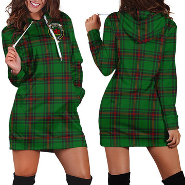 Primrose Tartan Hoodie Dress with Family Crest