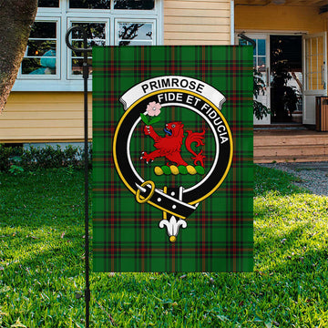 Primrose Tartan Flag with Family Crest