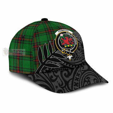 Primrose Tartan Classic Cap with New Zealand Silver Fern Half Style